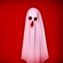 horror ghost red background