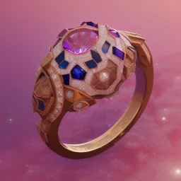 a jewelry design,sakura-themed ring, gemstones and diamonds,luxury, closeup, product view,trending on artstation, cgsociety,ultra quality,digital art, exquisite hyper details,4k,Soft illumination, dreamy,fashion, rendering by unreal engine