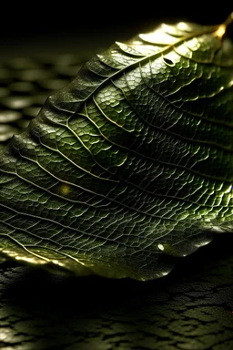 Organic leaf became metallic