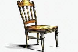 chair side view, illustration