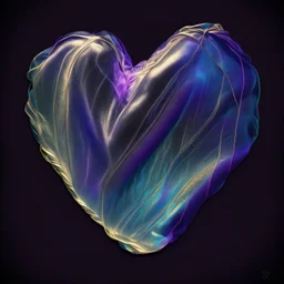 iridescent cloth electric heart