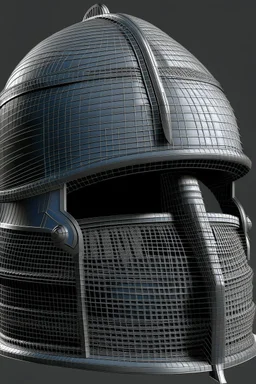 mesh blueprint of a viking helmet, , high detail, smooth render, prize winning