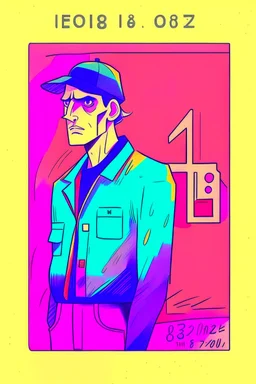 1984 by Orwell. Soft colors. Sketch on papee