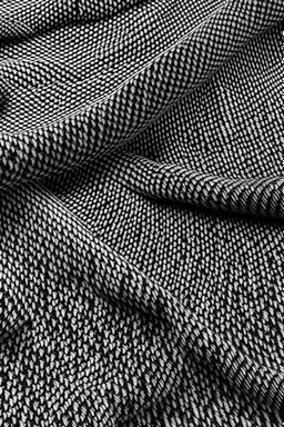 flatlay pattern wool tweed, tilable, black and white, top view, uniforme texture, photorealistic effect