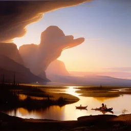 Michelangelo Landscape Painting of muskeg in alaska