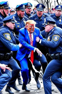 donald trump being tackled by the police