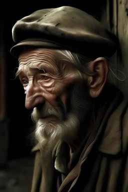 In the quiet town, there lived an old man whose face bore the weathered lines of a life