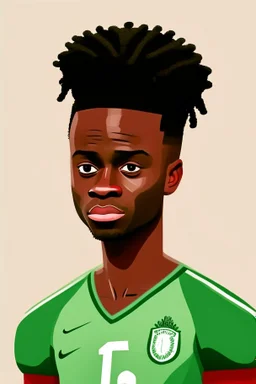 Bukayo Saka English-Nigerian footballer ,cartoon 2d