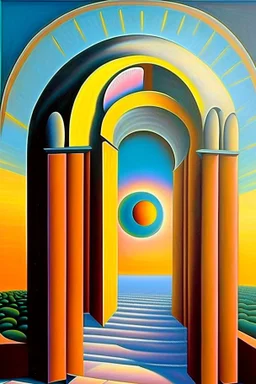 portal to another universe by artist "Evgeni Gordiets", by artist "Giorgio de Chirico",sunstreaks