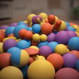 pile of colorful toys in a store