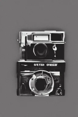 Minimalist art of an old camera