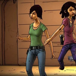 Clementine from the walking dead telltale dancing like a queen art look like the game