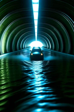 tunnel stradale sottomarino doppia corsia auto senza acqua