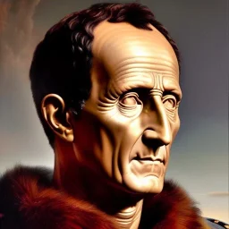 Ultra detailed fullbody Portrait in oil on canvas of Julius Caesar with armor,helmet,extremely detailed digital painting,ultrarealistic skin,intense stare, extremely detailed face, crystal clear eyes, mystical colors ,perfectly centered image, perfect composition, rim light, beautiful lighting,masterpiece ,8k, stunning scene, raytracing, anatomically correct, in the style of Simon Bisley and Ohrai Noriyoshi and robert e howard and Steve Jung and Wizyakuza and uncannyknack.