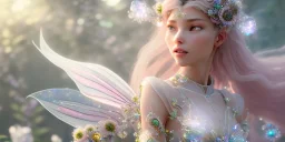 crystal subtle flower in a galactic ambiance beautiful fairy, transparent, delicate colors, in the foreground, full of details, smooth，soft light atmosphere, light effect，vaporwave colorful, concept art, smooth, extremely sharp detail, finely tuned detail, ultra high definition, 8 k, unreal engine 5, ultra sharp focus