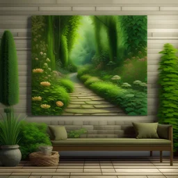 into the garden wall art