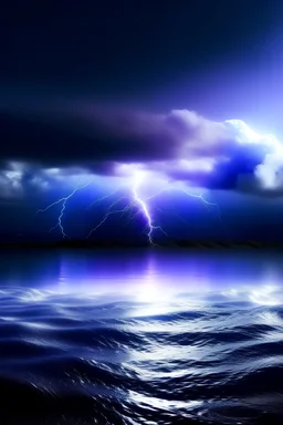 purple water, cloud, lightning and sound wave