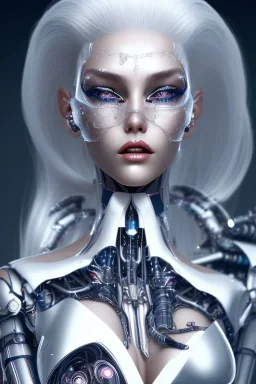 cyborg, white hair, sexy, perfekt, real, dream