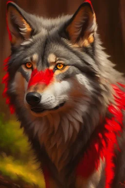 A wolf painted by Heironymous Bosxh
