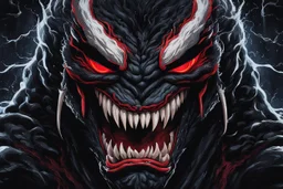 Venom Akuma in 8k Hayao Miyazaki draw style, fight them, neon effect, close picture, rain, highly detailed, high details, detailed portrait, masterpiece,ultra detailed, ultra quality