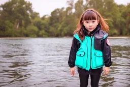 girl in life jacket