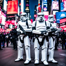 Imperial Stormtroopers handling security at Times Square during New Year's Eve