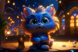 cute fluffy pixar chibi cat, new years eve scene, champagne, twisted serpentine, fireworks Weight:1 detailed matte painting, deep color, fantastical, intricate detail, splash screen, complementary colors, fantasy concept art, 8k resolution trending on Artstation Unreal Engine 5 Weight:0.9