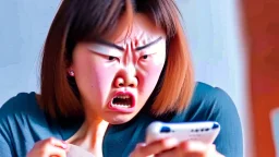 Korean karen mad on phone