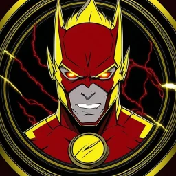 reverse flash animated inside a medalion