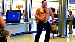 man with bulge in pants scares hostess at airport lounge