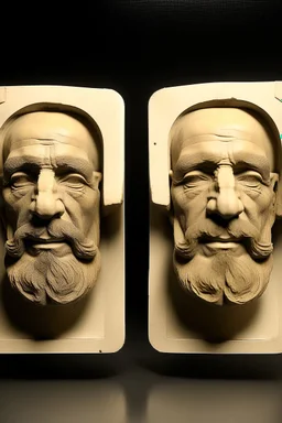 Stereoscope image of a human face