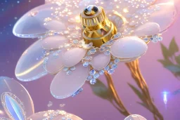  white and crystal subtle flower in a galactic ambiance, transparent petals, delicate colors, in the foreground, full of details, smooth, bright sunshine，soft light atmosphere, light effect，vaporwave colorful, concept art, smooth, extremely sharp detail, finely tuned detail, ultra high definition, 8 k, unreal engine 5, ultra sharp focus