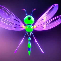 dragonfly robot, pixar style