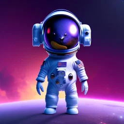 pixar style cute rabbit astronaut in space, blender 3D