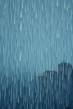 Tableau de van gogh, de Gouttes de pluie , fondgris