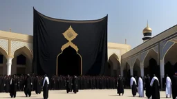 black flag raised at razavi shrine in mashhad echoing prophetic hadith about khorasan,