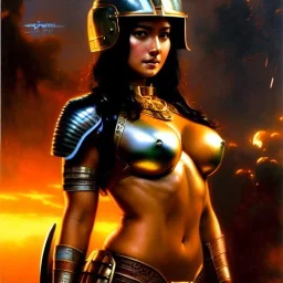 portrait ' Sexy Extra busty She-Hulk naked ',ancient metal armor and Helmet ,painting by gaston bussiere, greg rutkowski, yoji shinkawa, yoshitaka amano, tsutomu nihei, donato giancola, tim hildebrandt, oil on canvas, cinematic composition, extreme detail,fit full head inside picture,32k