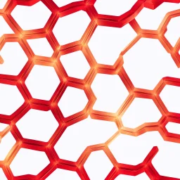 abstract honeycomb in red shades medicinal product