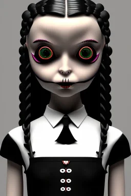 Wednesday Addams dance, highly detailed