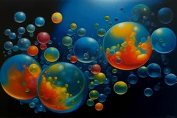 Painting bubbles in deep sea