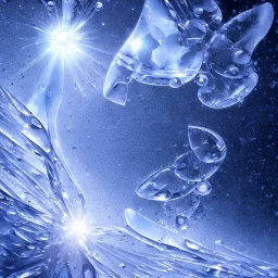 celestial, reflection, ice crystals, snow, icicles