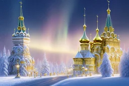  russian palace gold white, white and gold crystal PALACE，waterfall, winter snow flakessnow, northern Lights, full of details, smooth, bright sunshine，soft light atmosphere, light effect，vaporwave colorful, concept art, smooth, extremely sharp detail, finely tuned detail, ultra high definition, 8 k, unreal engine 5, ultra sharp focus