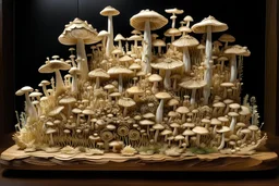 рисунок надпись "ПОСТБЕРЁЗОВИК" выполненная шрифтом из растущих грибов