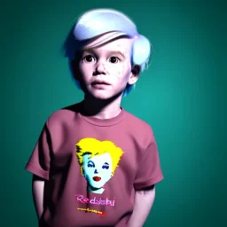 Andy warhol toddler, full body, bokeh, dramatic lighting, hyper realistic