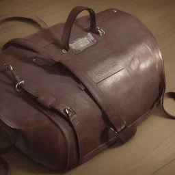 A leather bag for lawyers with a designated place for smoking a bong