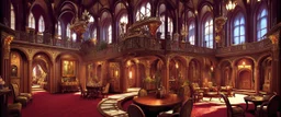 fantasy interior of a magic castle