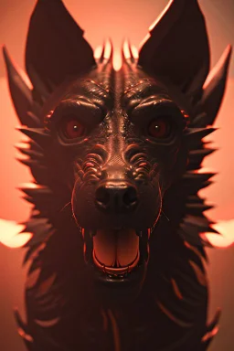 Demonic evil Hellhound, cinematic, ultra-realistic, extremely detailed octane rendering, 8K, VRAY Super Real ar 2:3, dof photorealistic futuristic 50mm lens hard lighting , realistic lighting,