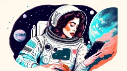 make a Text for a song about space and beautiful women, text for a song