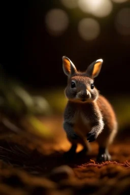 a wallaby who wants to nuke the world, bokeh like f/0.8, tilt-shift lens 8k, high detail, smooth render, down-light, unreal engine, prize winning