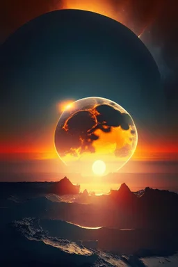 sunrise from the moon